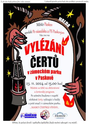 Vylézání čertů v zámeckém parku 1