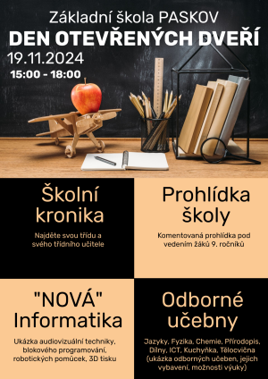 Den otevřených dveří ZŠ Paskov 1