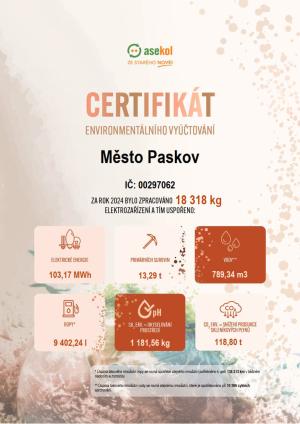 Certifikát enviromentálního vyúčtování 